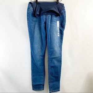 Indigo Blue Maternity Skinny Jeans w/ Belly Band